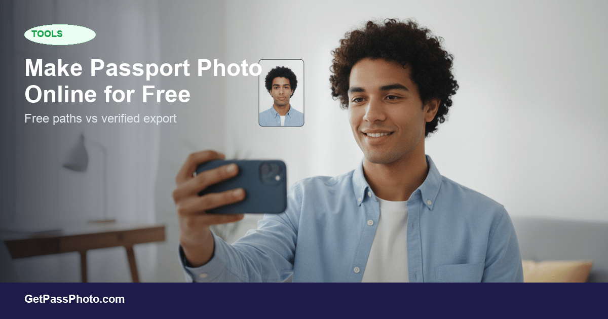 Make passport photo online for free versus verified compliant export