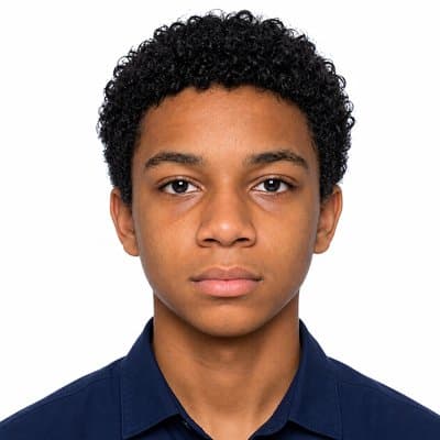 Teen boy passport photo